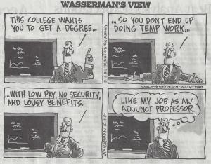 Cartoon Re an Adjunct's Life